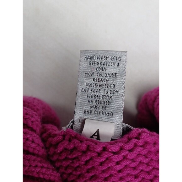 Chicos Crochet Sweater Pink Pullover Henley Collar Sz 1 - Picture 9 of 9